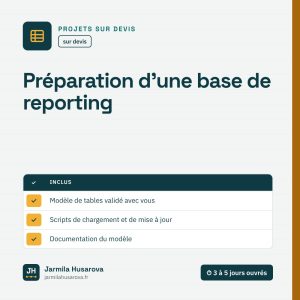 Préparation d’une base de reporting — Jarmila Husarova