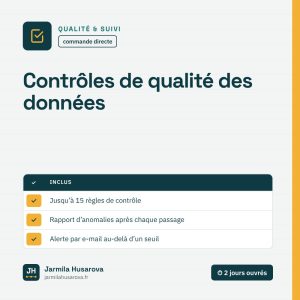 Contrôles de qualité des données — Jarmila Husarova