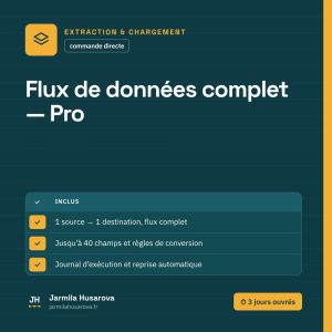 Flux de données complet — Pro — Jarmila Husarova