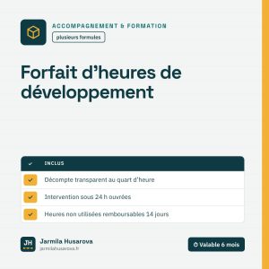 Forfait d’heures de développement — Jarmila Husarova